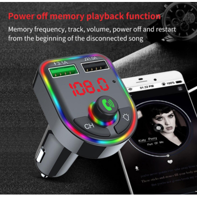 Modulator Mp3 Fm Auto F6 cu Bluetooth, Redare USB Modulator Mp3 Fm Auto F6 cu Bluetooth, Redare USB