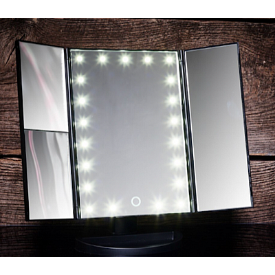Oglinda cosmetica LED extensibila cu buton tactil