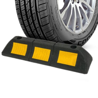 Opritor roti auto reflectorizant pentru parcare sau blocare roti Opritor roti auto reflectorizant pentru parcare sau blocare roti