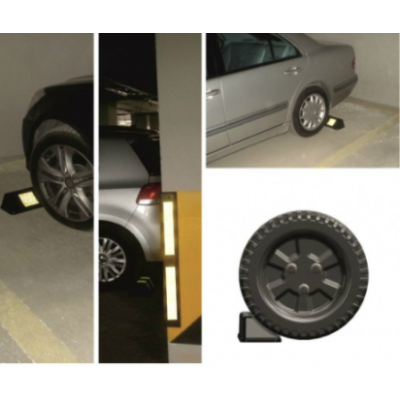 Opritor roti auto reflectorizant pentru parcare sau blocare roti Opritor roti auto reflectorizant pentru parcare sau blocare roti