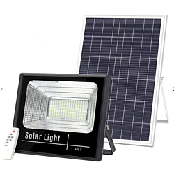 KIT Proiector 600w LED DIMABIL JORTAN cu Panou Solar INDIVIDUAL si Telecomanda