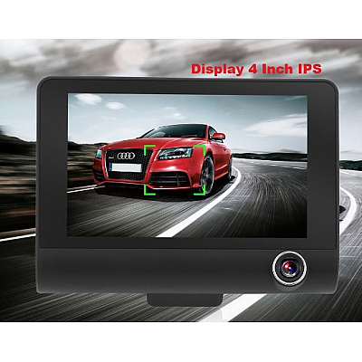 Camera Auto Full Hd 1080P Tripla Monitor 4inch Touchscreen Bord+Habitaclu+Spate 170 Grade