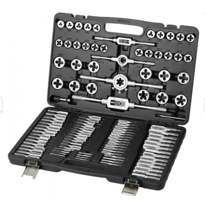 Trusa tarozi si filiere 110 piese M2-M18 set metric profesional Trusa tarozi si filiere 110 piese M2-M18 set metric profesional