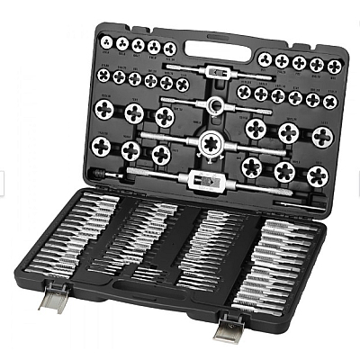 Trusa tarozi si filiere 110 piese M2-M18 set metric profesional