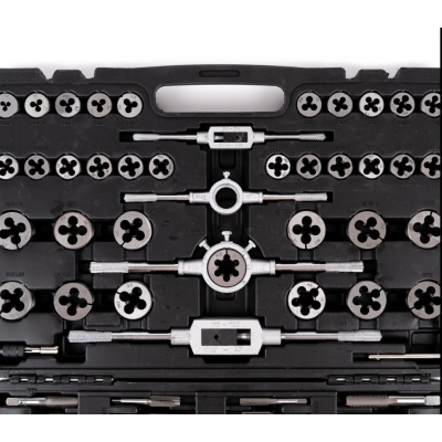 Trusa tarozi si filiere 110 piese M2-M18 set metric profesional Trusa tarozi si filiere 110 piese M2-M18 set metric profesional