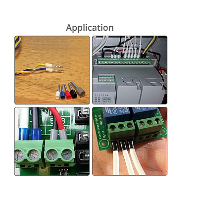 Set 1200 conectori de sertizare pentru cabluri Multicolori