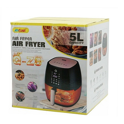 Friteuza cu aer cald QZ8 capacitate 5L putere 1400W afisaj LCD tactil