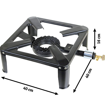 Pirostrie 41 x 41 cm Arzator Fonta cu 4 picioare patrat