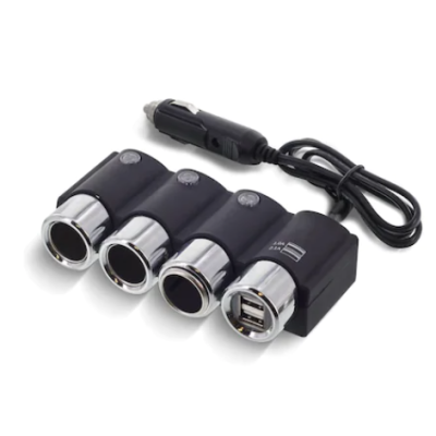 Priza Auto 12V  Olesson 1508 cu 5 intrari 120 W negru Priza Auto 12V  Olesson 1508 cu 5 intrari 120 W negru