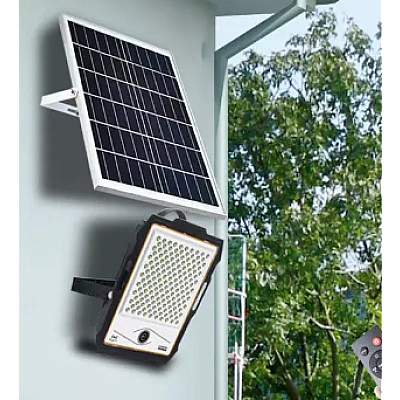 Proiector LED MJ-DW904 cu panou solar si camera WiFi lumina alba