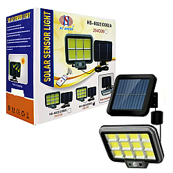 Proiector solar 288LED, 50W, senzor de miscare, HS-8022 telecomanda, 3 moduri de iluminare