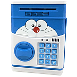 Pusculita pentru Copii Interactiva Alb/Albastru cu Cod Pin si Seif Functie ATM