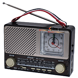 Radio Portabil RD-311UBT Cu Acumulator 3.7V  USB/TF AM/FM/SW Led cu ceas si lanterna laterala