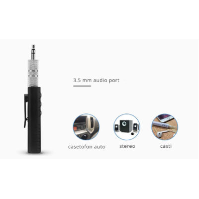 Set 2 x Receptor bluetooth BT-450 handsfree auto si audio cu mufa jack Set 2 x Receptor bluetooth BT-450 handsfree auto si audio cu mufa jack
