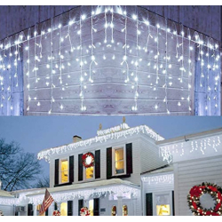Instalatie 20 metri ALB CALD 500 LED tip turturi franjuri Instalatie 20 metri ALB CALD 500 LED tip turturi franjuri