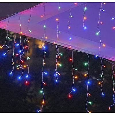 Instalatie 30 metri MULTICOLOR 1200 LED tip turturi franjuri Instalatie 30 metri MULTICOLOR 1200 LED tip turturi franjuri