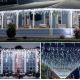 Instalatie 30 metri ALB RECE 1200 LED tip turturi franjuri Instalatie 30 metri ALB RECE 1200 LED tip turturi franjuri