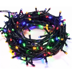 Instalatie liniara 100 LED 9m lumineaza intermitent MULTICOLOR Instalatie liniara 100 LED 9m lumineaza intermitent MULTICOLOR