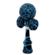 Kendama profesionala din lemn 18 cm model clasic cu design crapat culoare Albastru/Negru Kendama profesionala din lemn 18 cm model clasic cu design crapat culoare Albastru/Negru