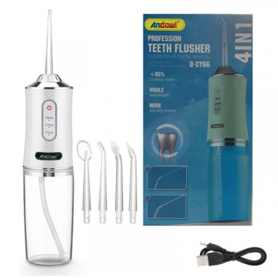 Irigator Bucal Portabil Dus Oral cu Acumulator Andowl QCY66  Irigator Bucal Portabil Dus Oral cu Acumulator Andowl QCY66