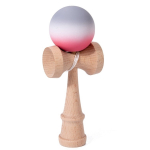 Jucarie Interactiva Kendama din Lemn 18 cm model Gradient siliconata ROZ/GRI