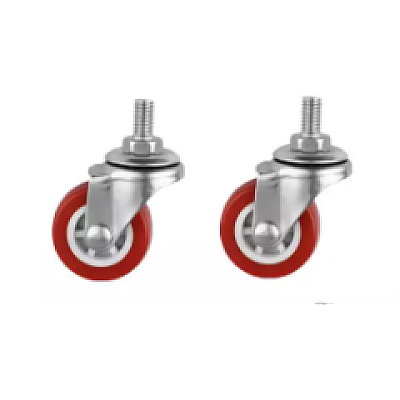 4 X Roti Rosii MEDII 65mm Pivotante cu Surub ROTILE 4 X Roti Rosii MEDII 65mm Pivotante cu Surub ROTILE