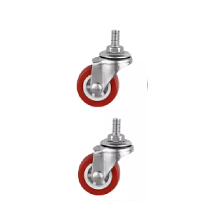 4 X Roti Rosii MEDII 65mm Pivotante cu Surub ROTILE 4 X Roti Rosii MEDII 65mm Pivotante cu Surub ROTILE