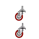 4 X Roti Rosii MEDII 65mm Pivotante cu Surub ROTILE 4 X Roti Rosii MEDII 65mm Pivotante cu Surub ROTILE