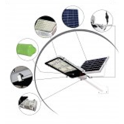 Lampa stradala 200W 4 CASETE Cu Panou Solar si Telecomanda