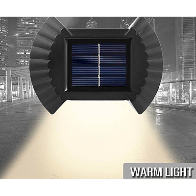 Set 4 Lampi solare cu lumina bidirectionala 8 led / lampa
