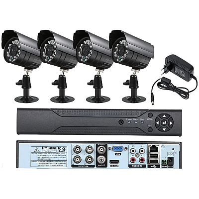 KIT de Supraveghere si Securitate Video CCTV 4 Camere 5G 4K HD Lentile 36mm