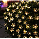 Ghirlanda solara cu 50 flori de cires LED interior-exterior