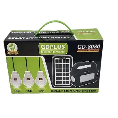 Kit Solar GDPlus GD-8080 portabil cu 3 becuri HA