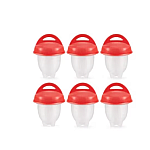 Set  format din 6 recipiente din silicon pentru fiert oua 