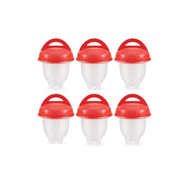 Set  format din 6 recipiente din silicon pentru fiert oua 