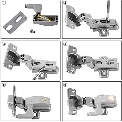 Set 2 iluminatoare LED pentru balamale