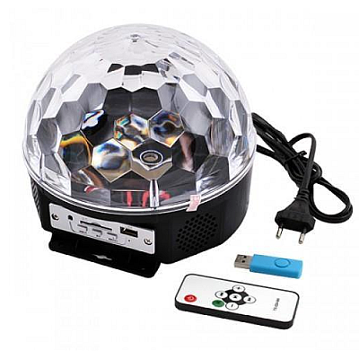 Proiector Disco Led Magic Ball Light cu telecomanda si Redare Audio MP3