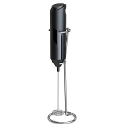 Mixer spuma de lapte negru cu stand vertical ideal pentru cappuccino Mixer spuma de lapte negru cu stand vertical ideal pentru cappuccino