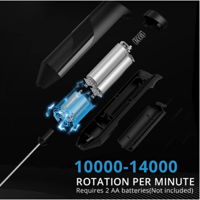 Mixer spuma de lapte negru cu stand vertical ideal pentru cappuccino Mixer spuma de lapte negru cu stand vertical ideal pentru cappuccino