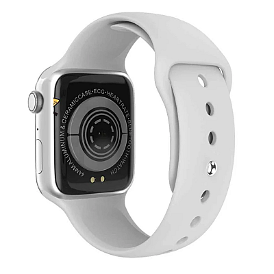 Smartwatch T500 Monitorizare Cardiaca Tensiune si Sedentarism curea alba