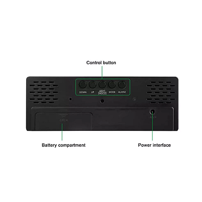 Ceas digital LED DS-3806M cu afisaj ALB