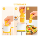 Sticla cu picurator pentru ulei otet si sosuri 550 ml alb-galben Sticla cu picurator pentru ulei otet si sosuri 550 ml alb-galben