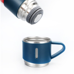 Termos 500 ml + 2 cesti otel inoxidabil albastru Termos 500 ml + 2 cesti otel inoxidabil albastru