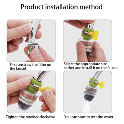 Filtru de robinet purificator cu 5 straturi 16-24 mm