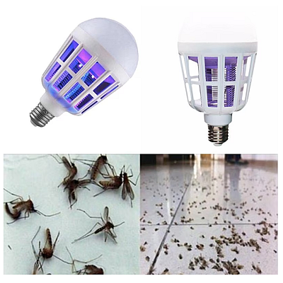 Bec LED Anti Insecte cu lumina alba naturala puternica 15W E27