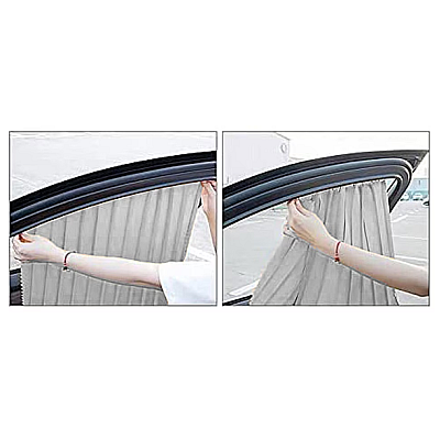 Set 4 parasolare retractabile auto geamuri laterale fata-spate GRI