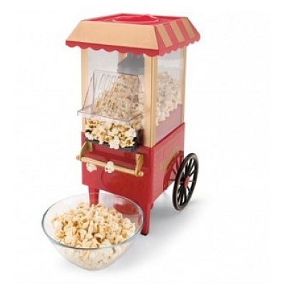 Aparat de popcorn tip Carucior cu 2 roti Old Fashioned