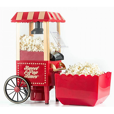 Aparat de popcorn tip Carucior cu 2 roti Old Fashioned