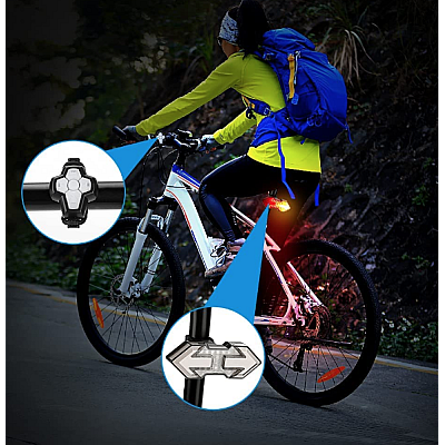Set semnalizator Bicicleta HYD-040 ZU + micro USB cu telecomandă