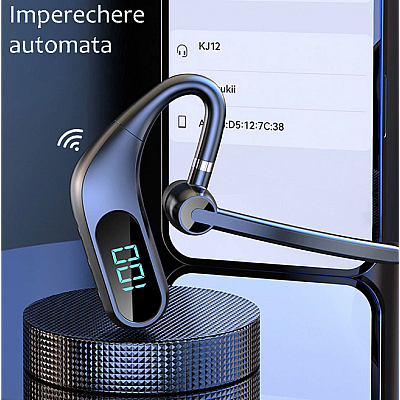 Casca Bluetooth 5.0 Wireless KJ12 Rezistenta la Apa
